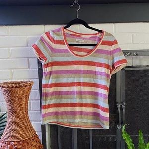 Madewell Alto Scoop Neck Tee in Granada Stripe